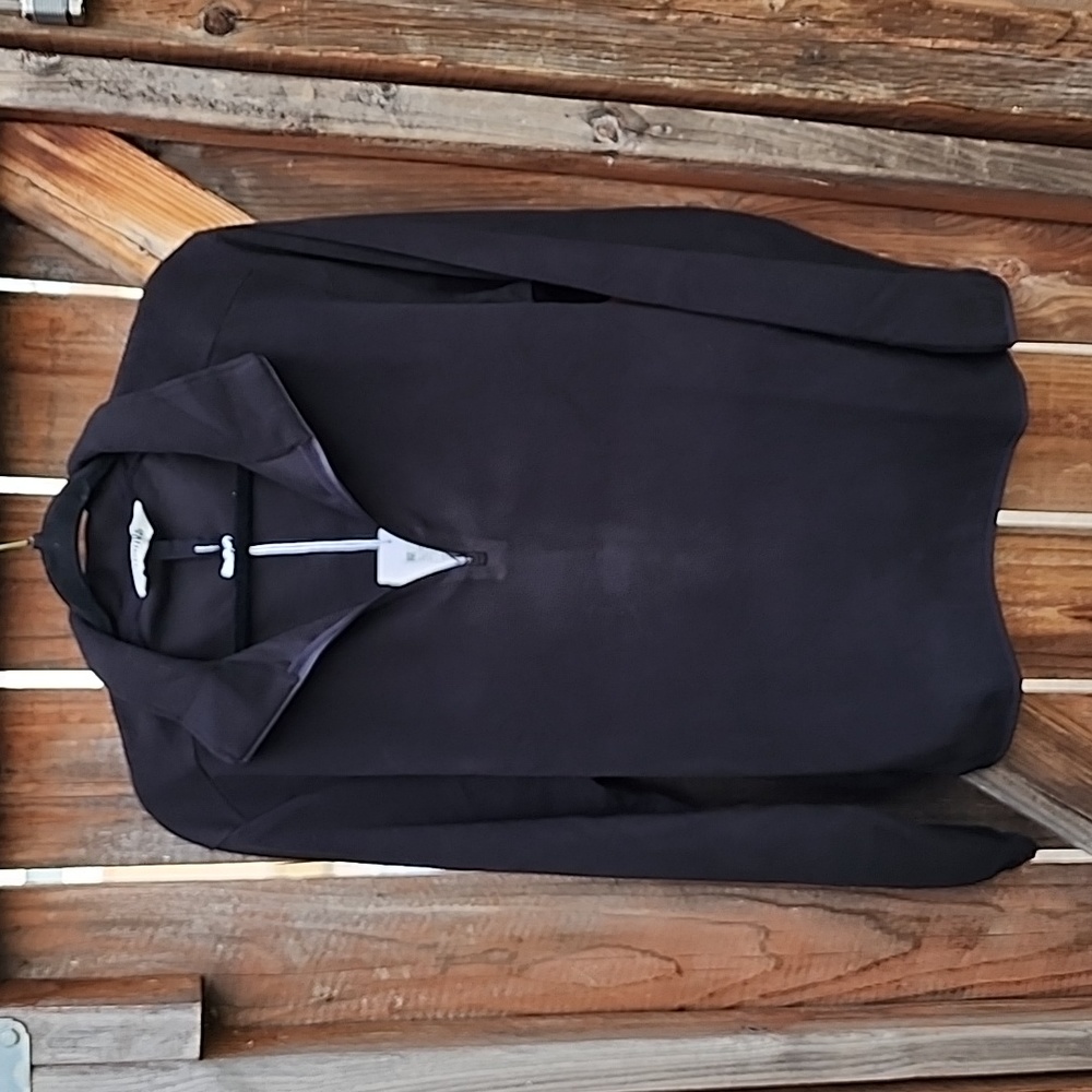 New Rains Half Zip Black Fleece, NWT Sz Small